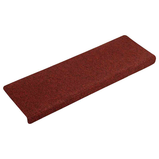 Carpet Stair Tread | Set of 15 | Red | 100% Polypropylene