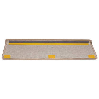 Stair Mats 15 pcs 65x21x4 cm Light Brown Rectangular Edge