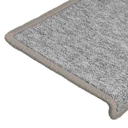 Stair Mats 15 pcs 65x21x4 cm Light Grey Rectangular Edge