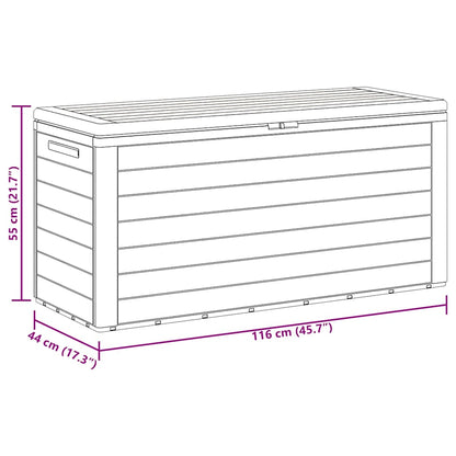 Storage Box Brown Polypropylene 45.7x17.3x21.7 in Storage Box