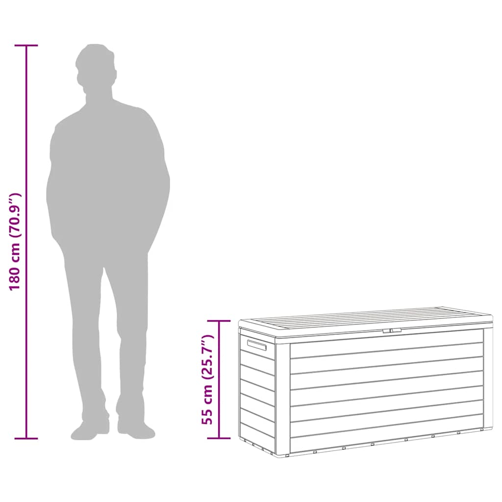 Storage Box Brown Polypropylene 45.7x17.3x21.7 in Storage Box