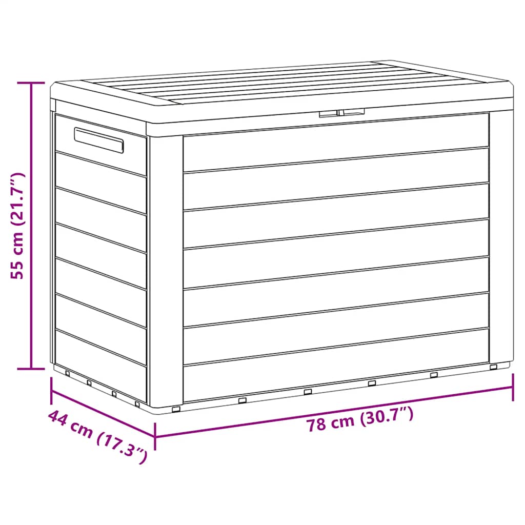 Garden Storage Box Anthracite 78x44x55 cm