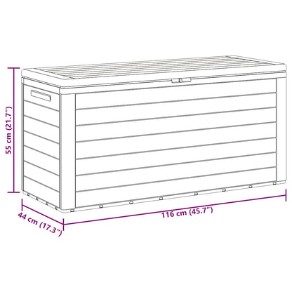 Garden Storage Box Anthracite 116x44x55 cm
