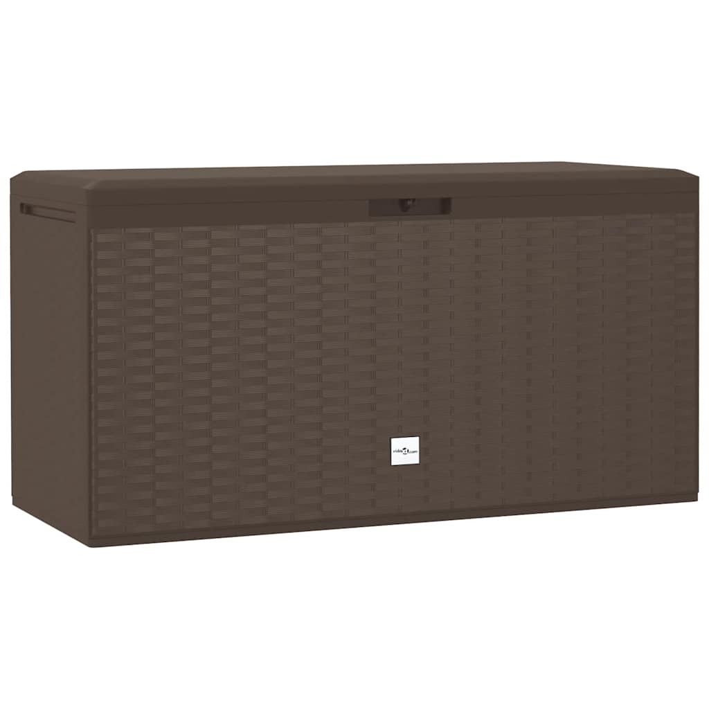 vidaXL Storage Box Brown Polypropylene Medium Garden Storage Box