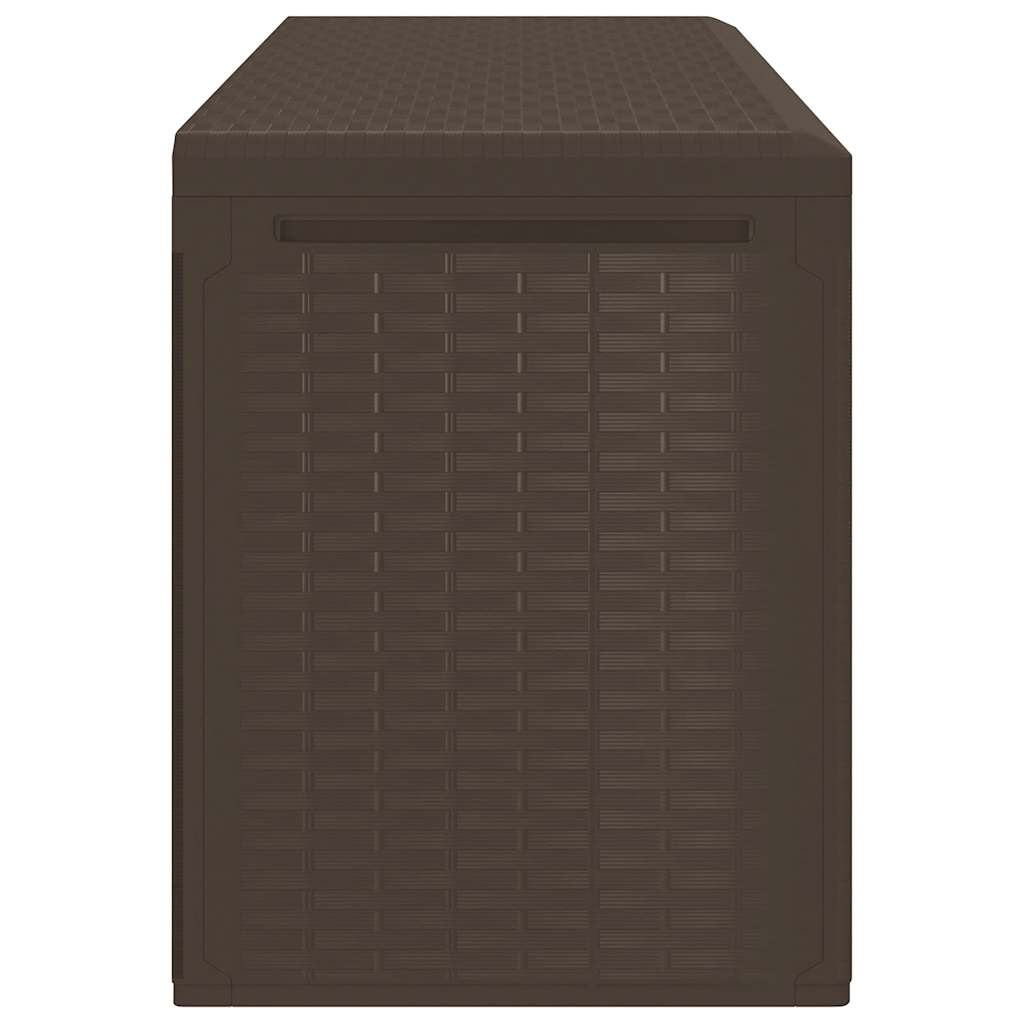 vidaXL Storage Box Brown Polypropylene Medium Garden Storage Box