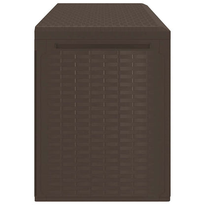 vidaXL Storage Box Brown Polypropylene Medium Garden Storage Box