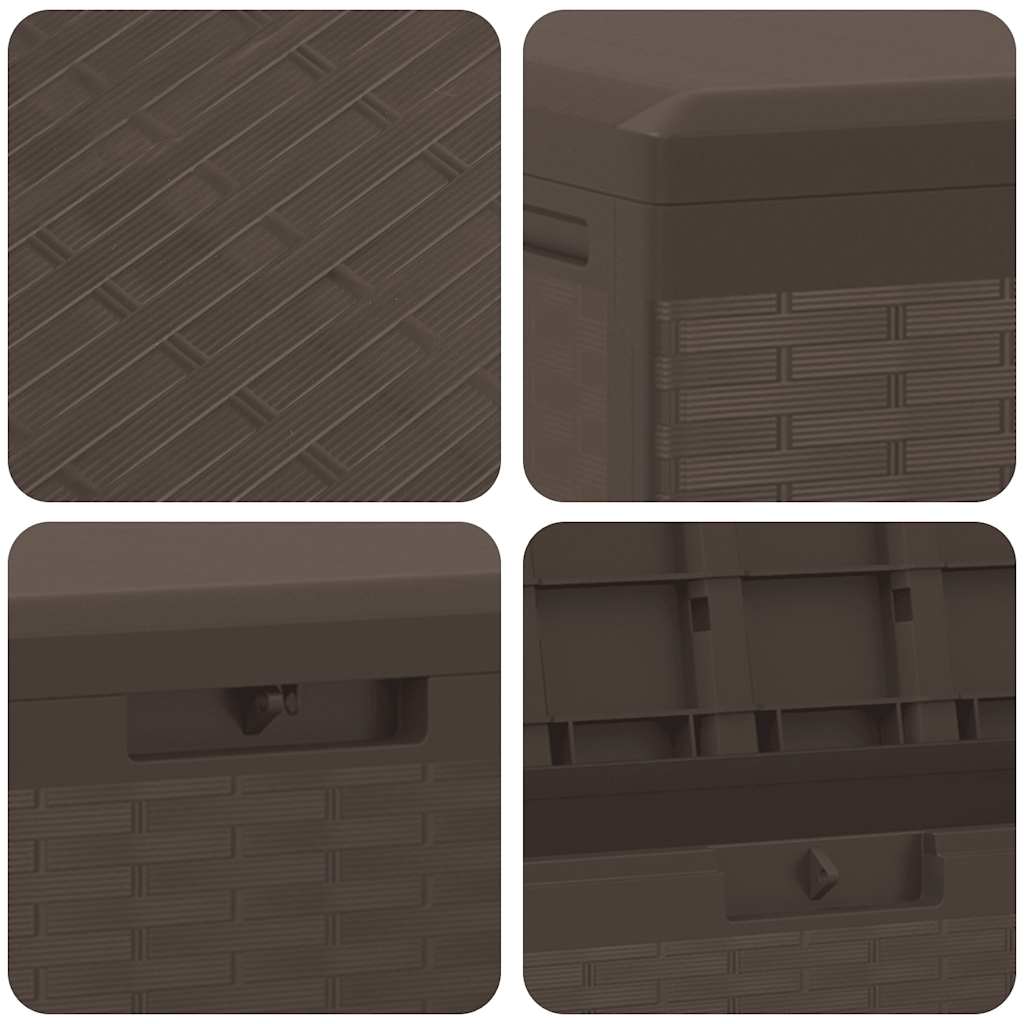 vidaXL Storage Box Brown Polypropylene Medium Garden Storage Box