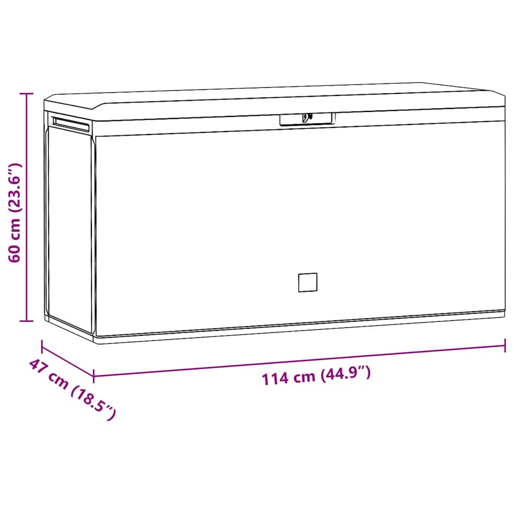 vidaXL Storage Box Brown Polypropylene Medium Garden Storage Box
