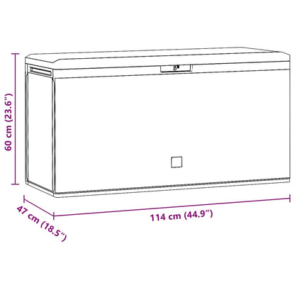 vidaXL Storage Box Brown Polypropylene Medium Garden Storage Box