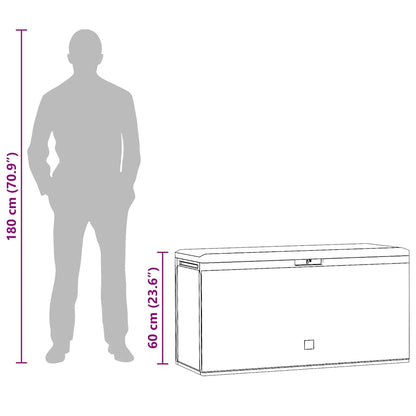 vidaXL Storage Box Brown Polypropylene Medium Garden Storage Box
