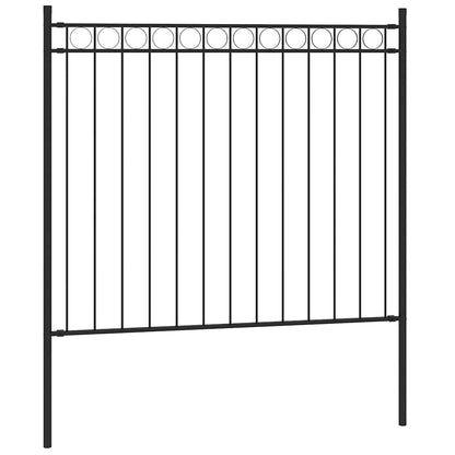 Garden Fence ASSEN Steel 1.7x0.8 m Black