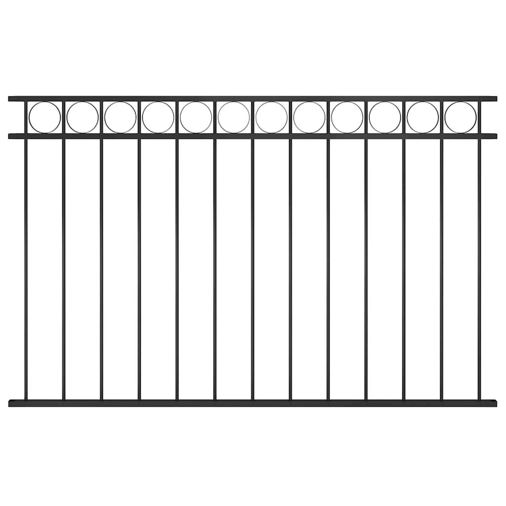146317 vidaXL Fence Panel ASSEN" Steel 1,7x1 m Black