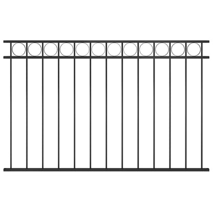 146317 vidaXL Fence Panel ASSEN" Steel 1,7x1 m Black