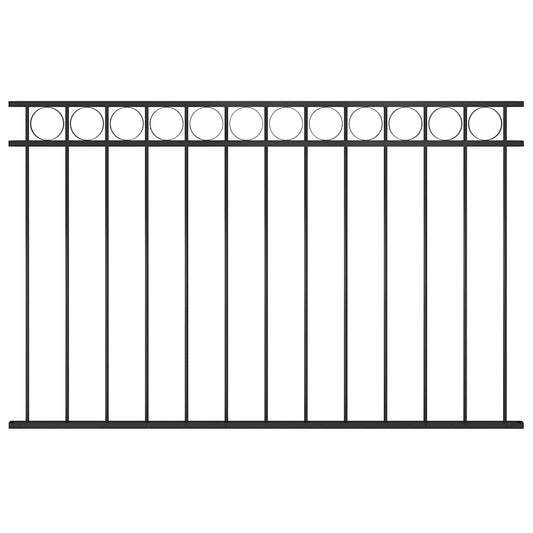 146317 vidaXL Fence Panel ASSEN" Steel 1,7x1 m Black