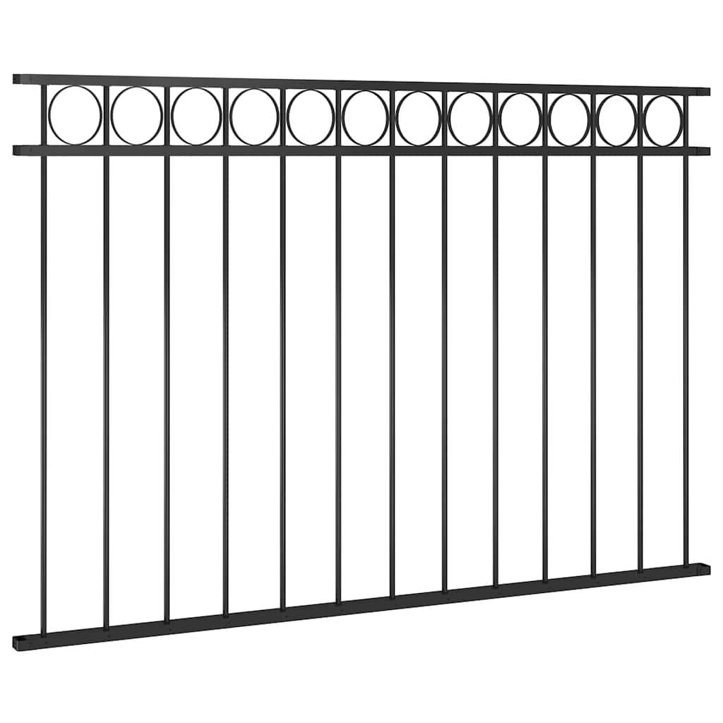 146317 vidaXL Fence Panel ASSEN" Steel 1,7x1 m Black
