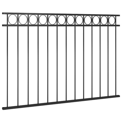 146317 vidaXL Fence Panel ASSEN" Steel 1,7x1 m Black