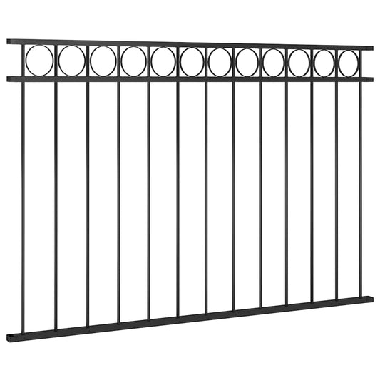 146317 vidaXL Fence Panel ASSEN" Steel 1,7x1 m Black