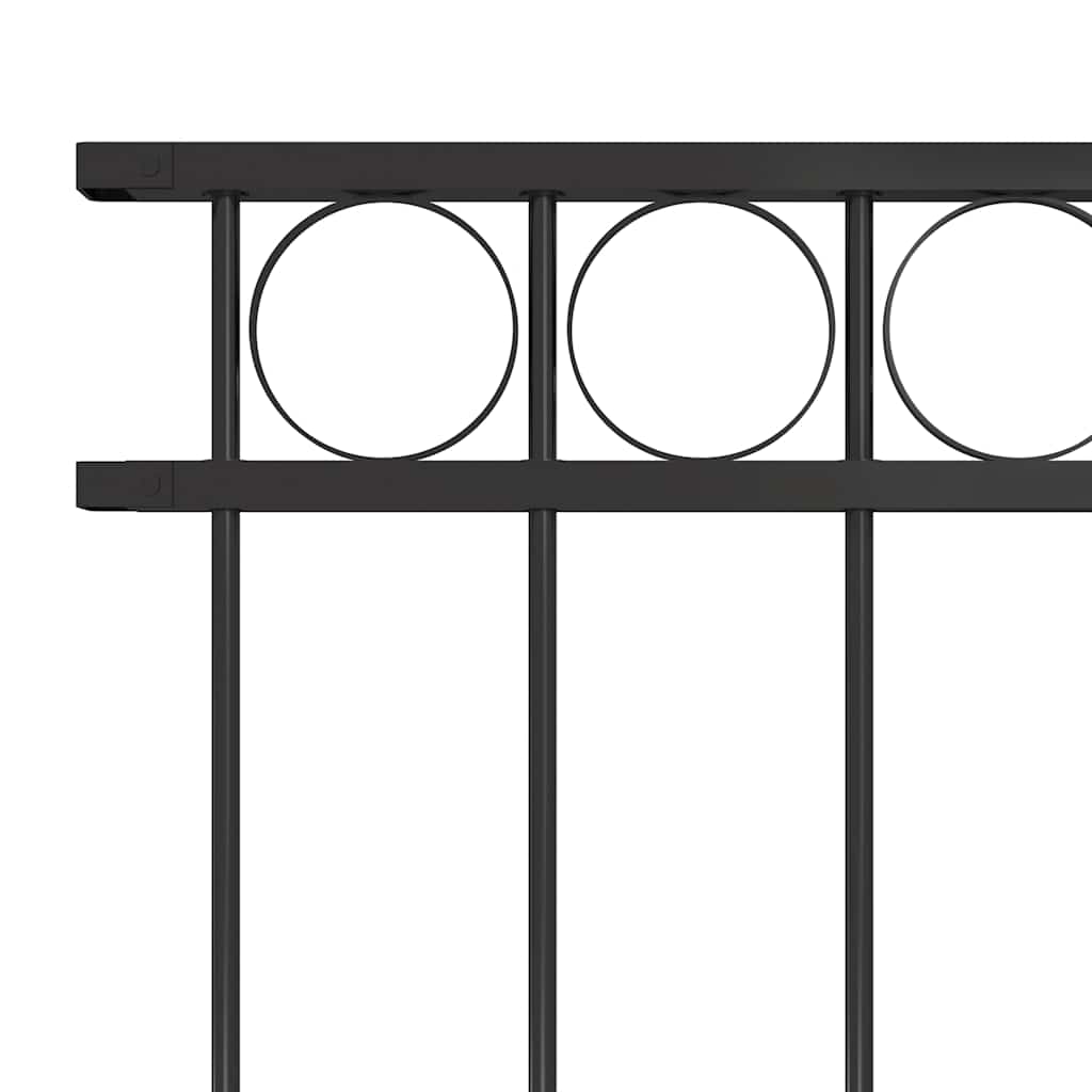 146317 vidaXL Fence Panel ASSEN" Steel 1,7x1 m Black