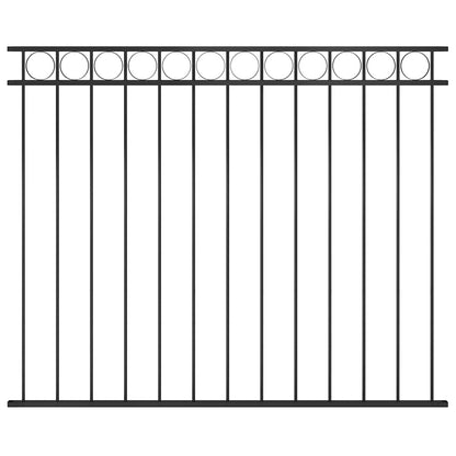 Fence Panel ASSEN Steel 1.7x1.5 m Black