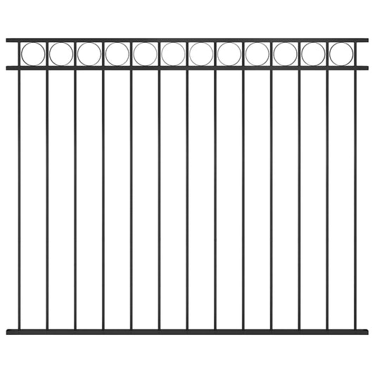 Fence Panel "Assen" Steel 163x150 cm Black