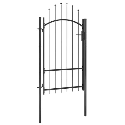 146320 vidaXL Garden Gate "Woerden" Steel 1x1,7 m Black