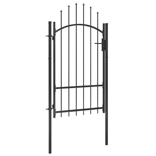 146320 vidaXL Garden Gate "Woerden" Steel 1x1,7 m Black
