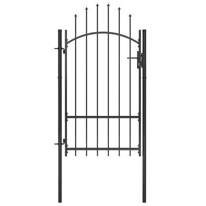 146320 vidaXL Garden Gate "Woerden" Steel 1x1,7 m Black