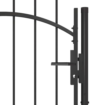 146320 vidaXL Garden Gate "Woerden" Steel 1x1,7 m Black