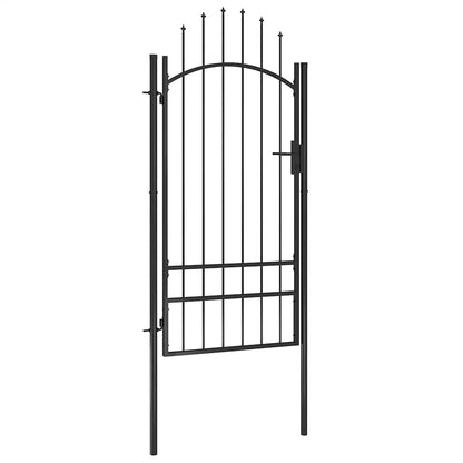 146321 vidaXL Garden Gate "Woerden" Steel 1x2 m Black