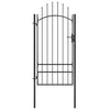 Garden Gate Steel 39.4"x98.4" Black