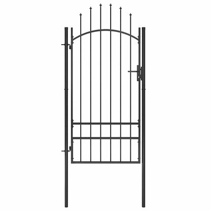 146321 vidaXL Garden Gate "Woerden" Steel 1x2 m Black