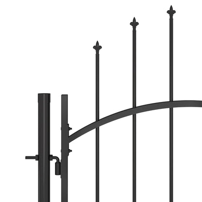 146321 vidaXL Garden Gate "Woerden" Steel 1x2 m Black