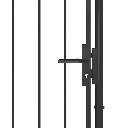 146321 vidaXL Garden Gate "Woerden" Steel 1x2 m Black