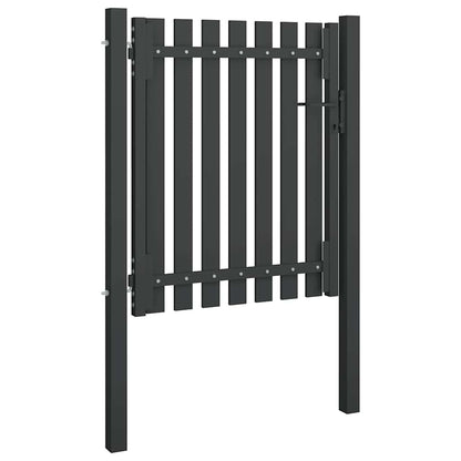 Garden Fence Gate Steel 100x100 cm Anthracite