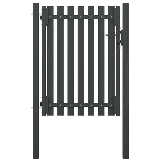 Garden Fence Gate Steel 100x125 cm Anthracite