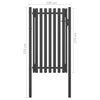 Garden Fence Gate Steel 1x2.25 m Anthracite
