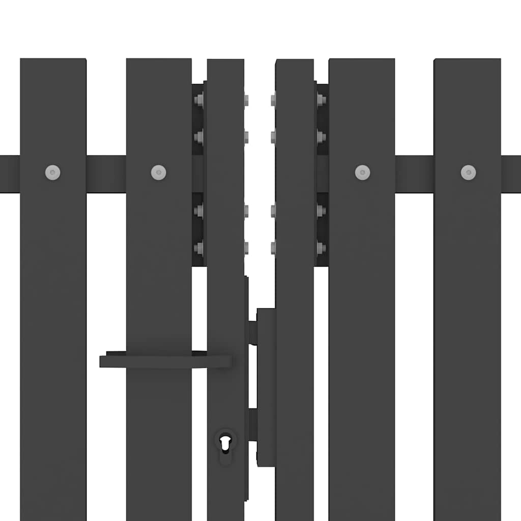 Garden Fence Gate Steel 400x100 cm Anthracite