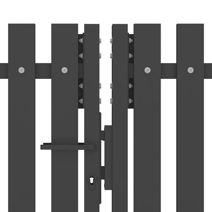Garden Fence Gate Steel 400x100 cm Anthracite