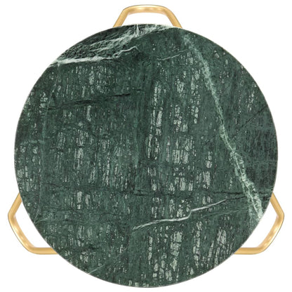 Coffee Table Green 40x40x40 cm Real Stone with Marble Texture