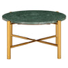 Coffee Table Green 60x60x35 cm Real Stone with Marble Texture