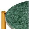 Coffee Table Green 60x60x35 cm Real Stone with Marble Texture