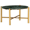 Coffee Table Green 60x60x35 cm Real Stone with Marble Texture