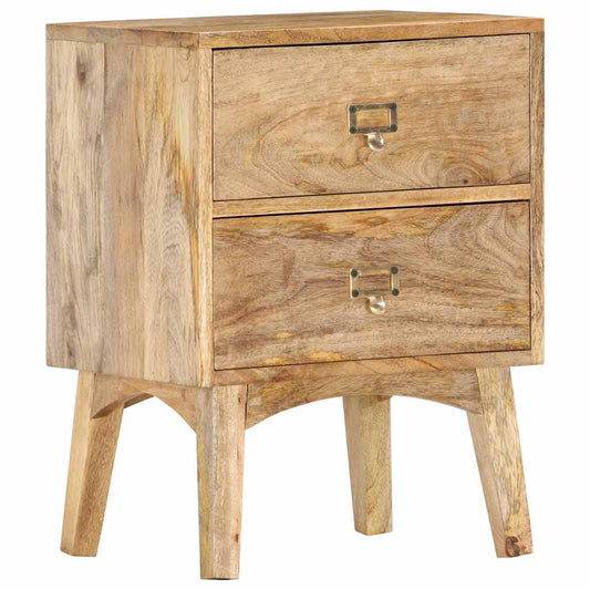 Bedside Cabinet | Natural Wood | Solid Mango Wood | Medium