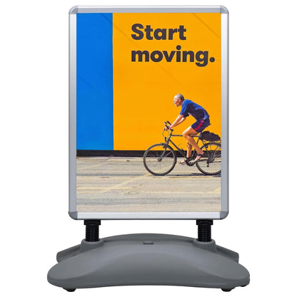 51204 vidaXL A1 Waterbase Poster Stand Grey Aluminium Alloy