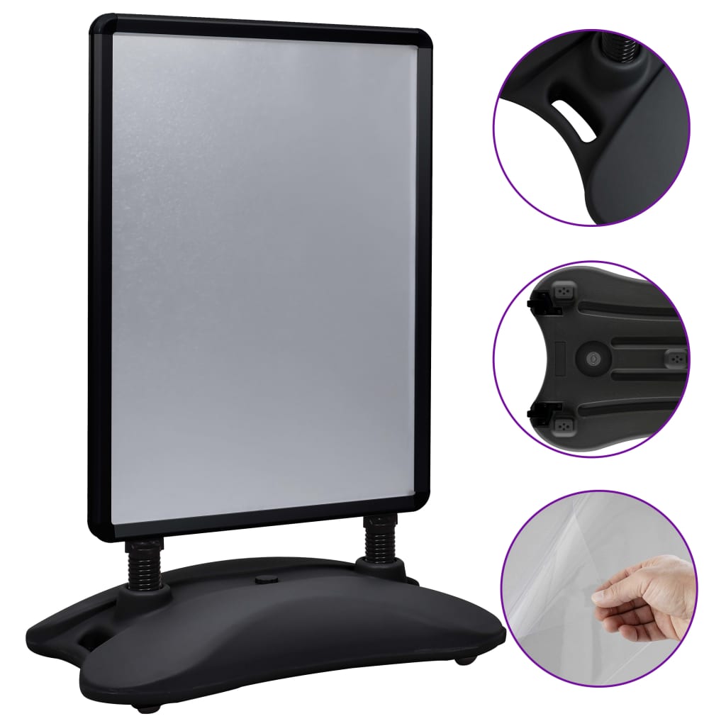 A1 Waterbase Poster Stand Black Aluminium Alloy