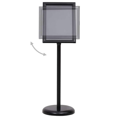 A4 Pedestal Poster Stand Black Aluminium Alloy
