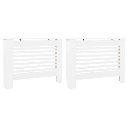 Radiator Covers 2 pcs White 112x19x81.5 cm MDF