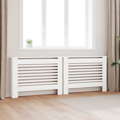 Radiator Covers 2 pcs White 112x19x81.5 cm MDF