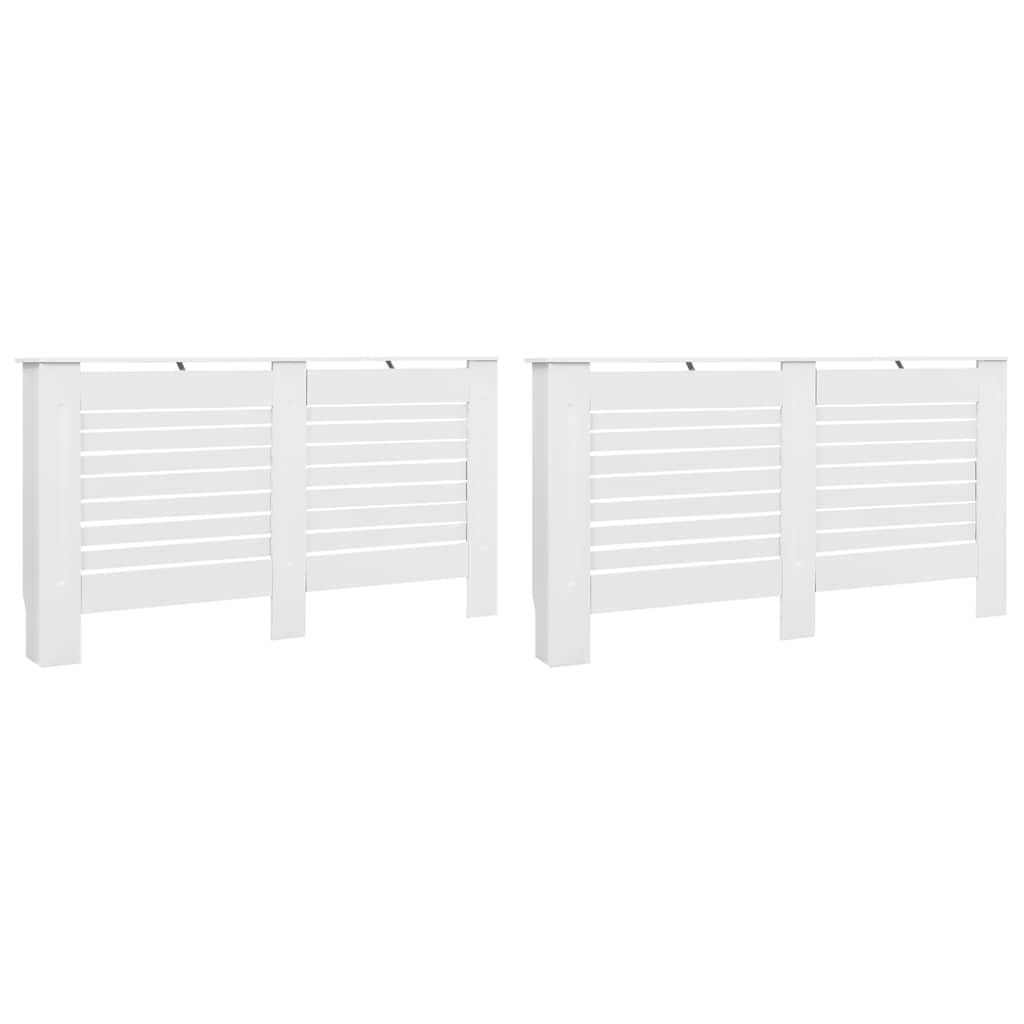 Radiator Covers 2 pcs White 152x19x81.5 cm MDF
