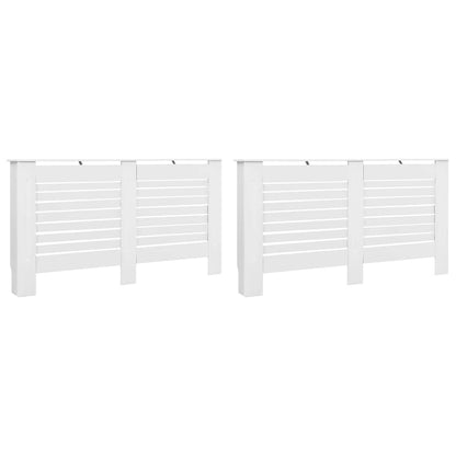 Radiator Covers 2 pcs White 152x19x81.5 cm MDF